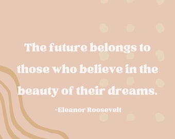 Wandbild | Eleanor Roosevelt Zitat | Sofortiger digitaler Download