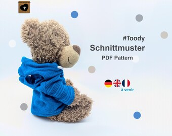 Teddy Hoody Sewing Pattern – PDF Sewing Instructions for Teddy Clothing and Stuffed Animals
