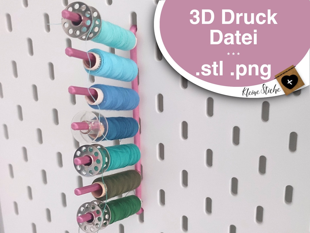 3D Print File for Multiple Thread Holders for IKEA Skadis Pegboard ...