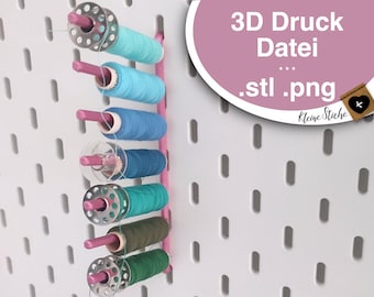 3D print file multiple thread holder for the IKEA perforated wall