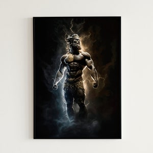 Digital Download Art Mythology Greek God Zeus Wall Art Print Greek Decor For Home Art Print Download Digital JPG Files JPG Clip Art JPG