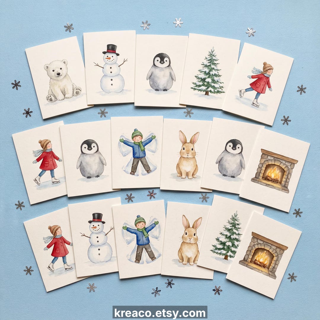 Winter Movement Cards for Kids - Gross Motor Skills Activity ...