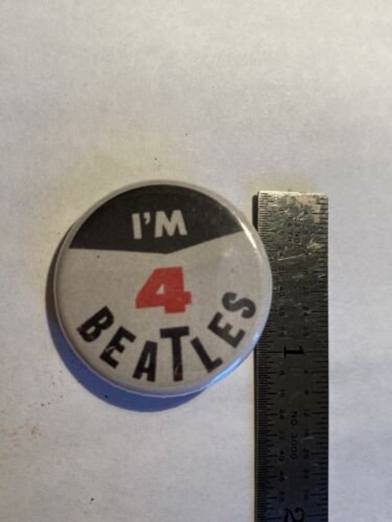 Vintage RARE Beatles Fan Pinback Button "I'm 4 Be… - image 1