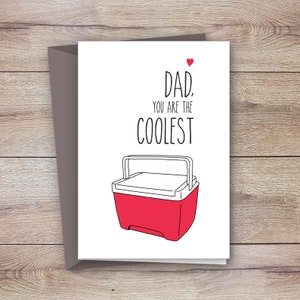 Biglietto stampabile per la festa del papà, divertente, sciocco e spiritoso, il papà più cool, festa del papà felice, carta stravagante e sincera, umorismo, papà cool, download