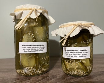Grandma's Zesty Garlic Dill Pickles