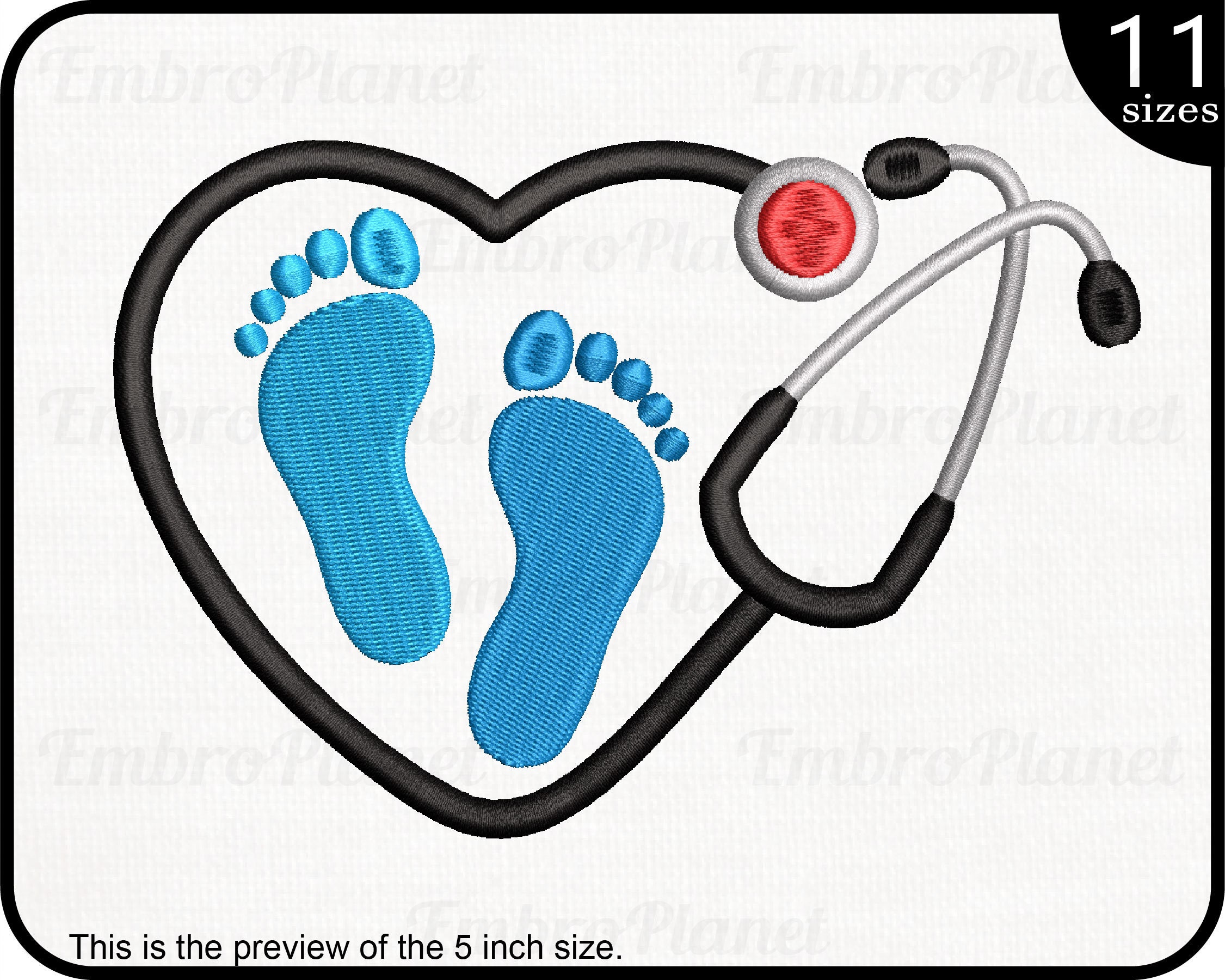 Embroidery Files - Lungs Heart Stethoscope - Embroidering machine 1777x