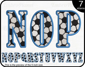 Stickdateien - Fußball Schrift N-to-Z - Stickmaschine 1780x