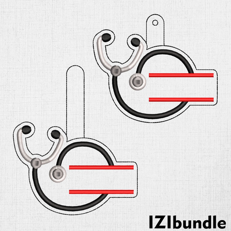 Split Stethoscope Keychain Snap Eyelet Key Fob Tab Designs for