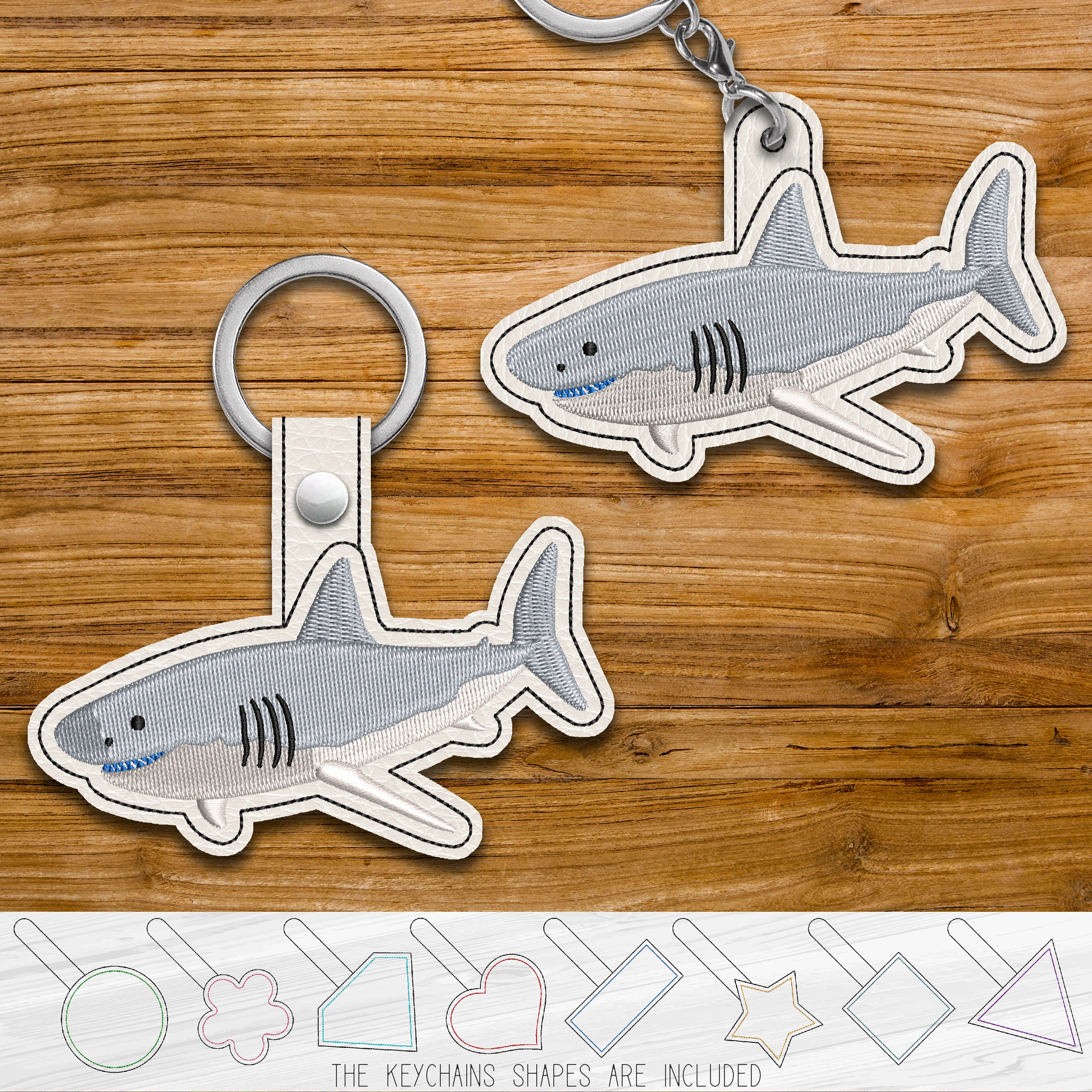 shark skeleton coach shark keychain