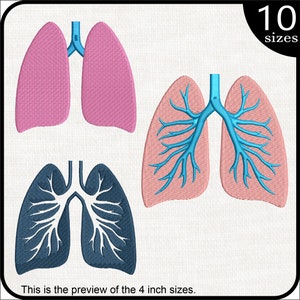 Lungs Files for embroidery machines dst pes exp jef pcd pcs pec vip etc. 1702x