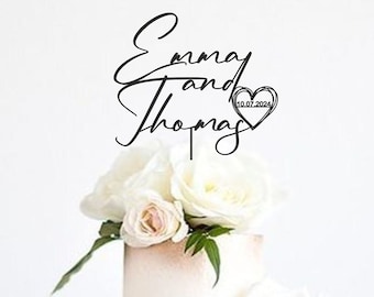 Personalisierter Cake Topper Hochzeit Tortendeko Jubiläum Tortendeko Hochzeit Cake Topper Hochzeit Tortenstecker Namen Cake Topper