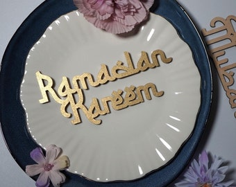 Eid Mubarak  decorations Laser Cut Eid RAMADAN Mubarak sign Islamic sign  Eid Mubarak decoration laser cut Place Setting Bismillah sign