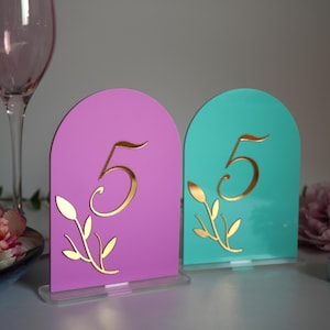 Table numbers Acrylic Luxury wedding table numbers  Mirror Gold Table numbers  Table numbers wedding  Wedding number Custom Table Numbers