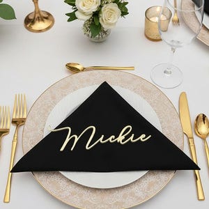 Marcadores de lugar para casamento, marcadores de lugar dourados espelhados, nomes personalizados cortados a laser, etiquetas de lugar personalizadas em acrílico para eventos, decoração de mesa em acrílico, casamento de luxo.