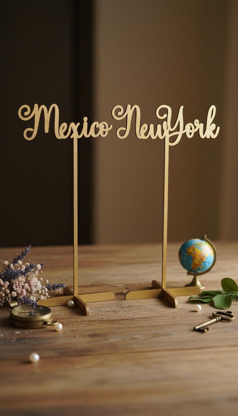Wedding Table Names Custom | Laser Cut Wooden Table Signs | City Name ...