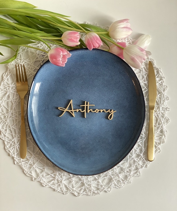 Wedding place card, Personalized wedding place table cards Laser Cut Names Place Setting Wedding Name Cards Place Names Table Decor