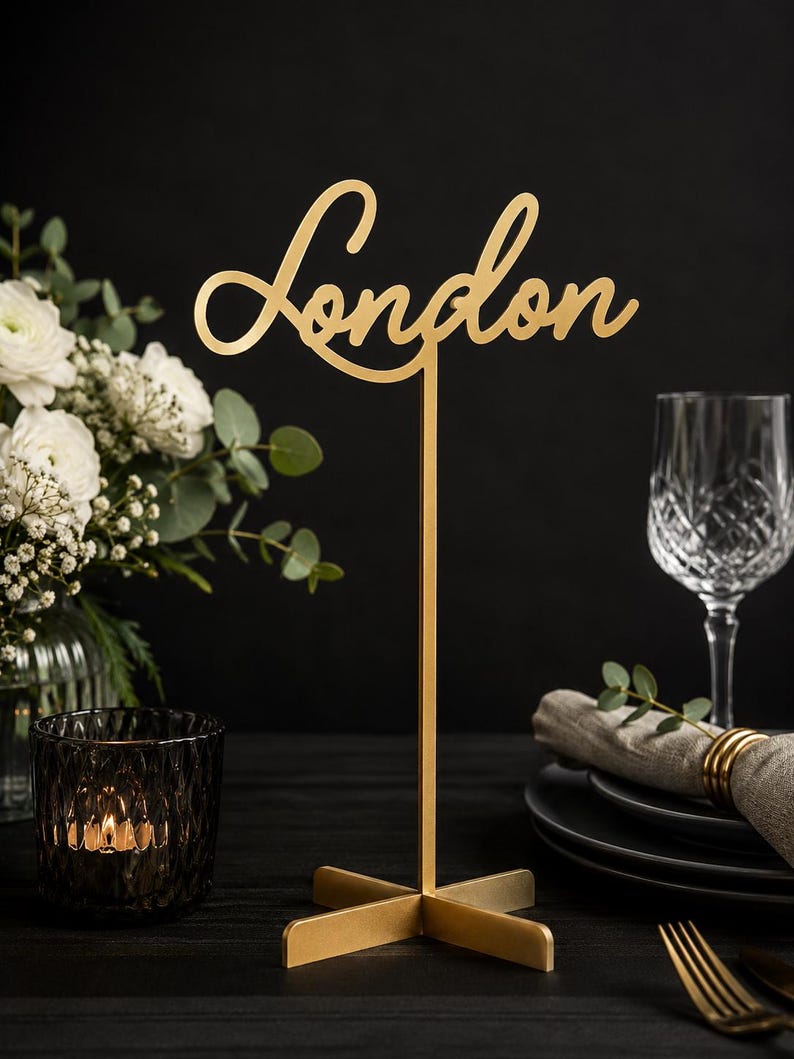 Custom Wedding Table Names | Laser Cut Wooden Table Signs ...