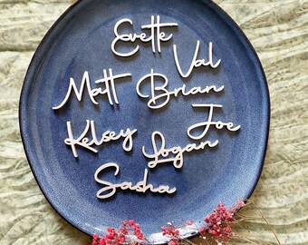 Wedding place card, Personalized wedding place table cards Laser Cut Names Place Setting Wedding Name Cards Place Names Table Decor