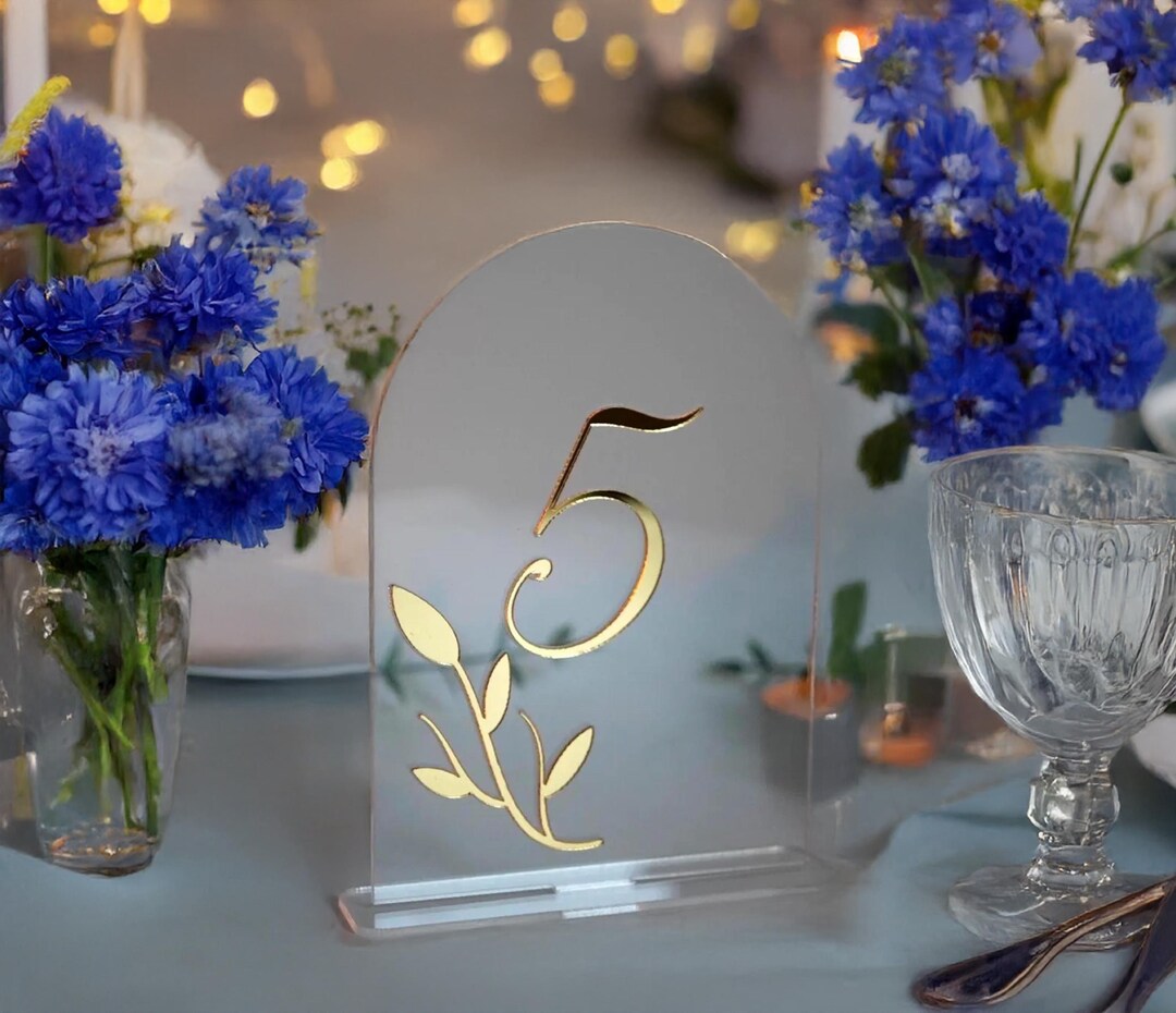 Customizable Table Numbers Table Numbers,wedding Table Numbers ,acrylic Table Numbers , Gold Table ...