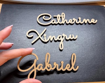 Wedding Name Cards Wedding place card, Personalized wedding place table cards Laser Cut Names Place Setting Place Names Table Decor