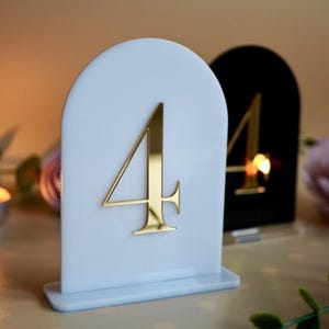 Acrylic table numbers  White wedding table numbers  Mirror Gold Table numbers  Table numbers wedding  Wedding number Custom Table Numbers
