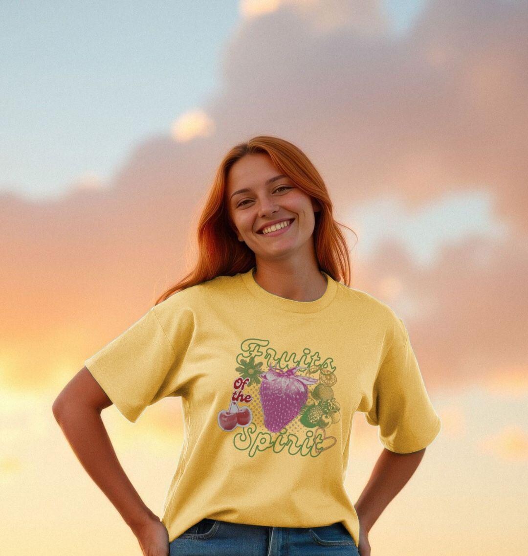 Fruits of the Spirit Christian T-shirt: Organic Cotton Oversized Tee - Etsy