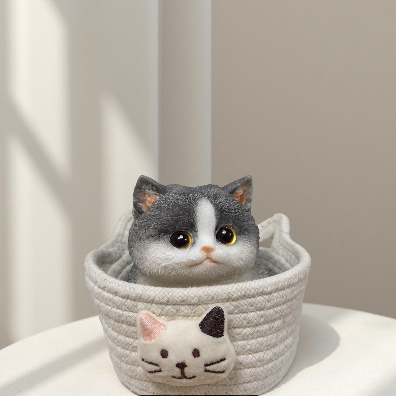 Squishy Cat Figurine – Stress Relief Fidget Desk Toy - Etsy
