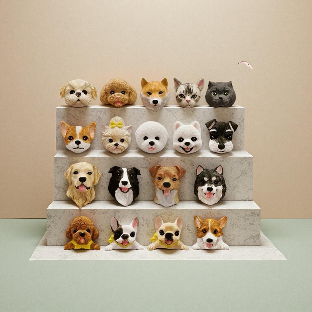 Personalized Pet Photo Magnet: Custom Handmade Dog & Cat Portrait - Etsy