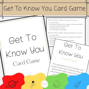 Get To Know You Card Game