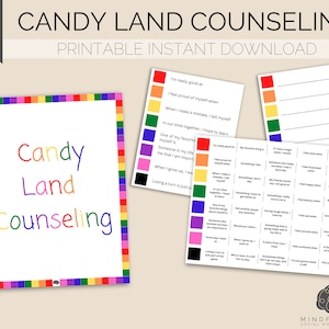 Candy Land Counseling Worksheets & Prompts