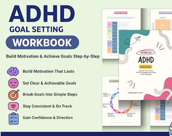 ADHD Goal Setting Workbook for Teens | Build Motivation & Achieve Goals Step-by-Step
