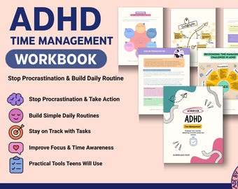 ADHD Time Management Workbook for Teens | Stop Procrastination & Build Daily Routine