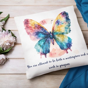 Daily Positive Affirmations Pillow, Self Love, Decorative Pillow For Bedroom School Counselor, Therapist Decor Gift Mental Health