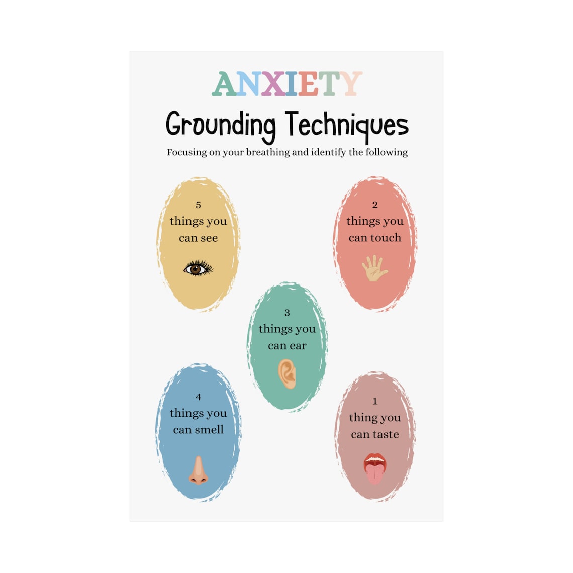 Grounding Technique 5 Senses, Coping Skills 5 4 3 2 1 Grounding Coping
