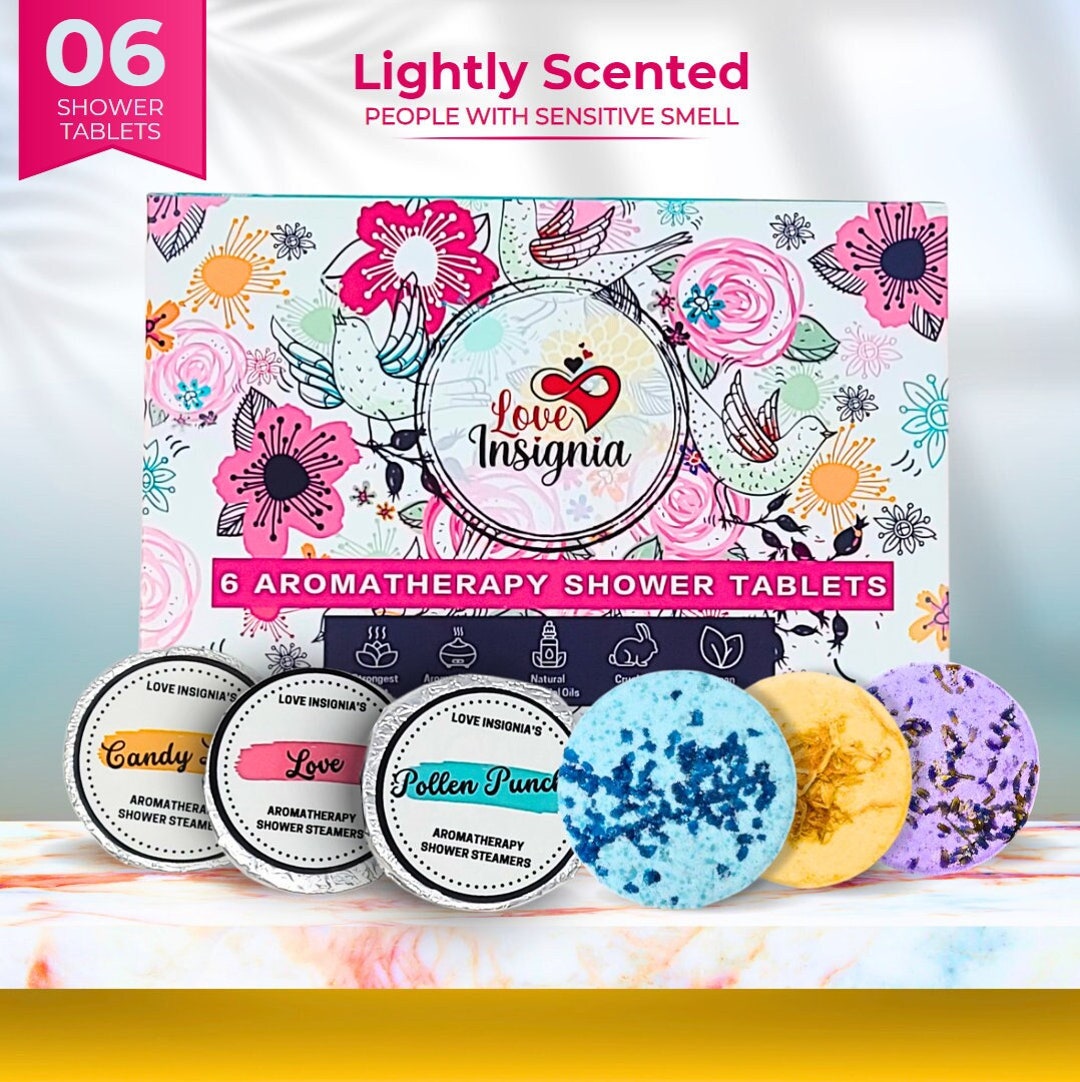 Shower Bombs Aromatherapy Organic Handmade Shower Steamers 6 Pack