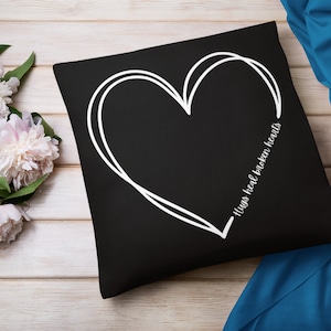 Daily Positive Affirmations Heart Pillow, Self Love, Decorative Pillow For Bedroom School Counselor, Therapist Decor Gift Mental Health