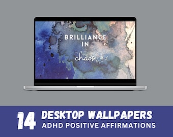 ADHD Desktop Wallpapers: Growth Mindset, Self Care (Digital Download)