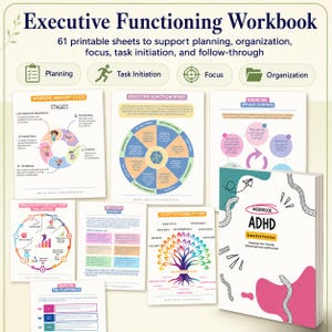 ADHD Toolkit for Teens, 4 Workbooks + 76 Cards, Executive Functioning ...