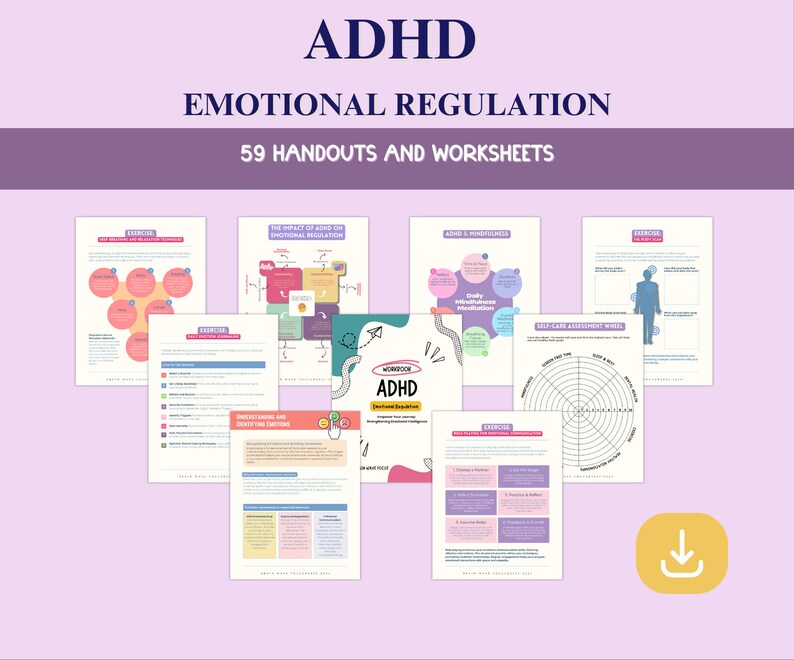 ADHD Emotional Balance Bundle: Workbooks, Cards (PDF) - Etsy