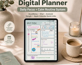 ADHD Digital Planner: Undated, Daily & Weekly (Goodnotes Template)