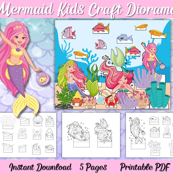 Printable Ocean Diorama Etsy Printable Ocean Diorama Etsy