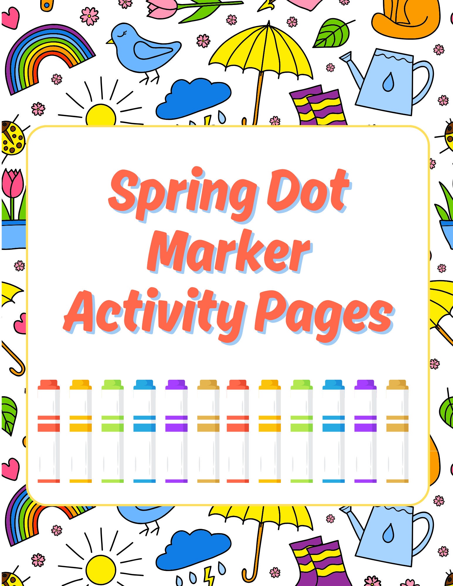 Kids' Spring Dot Marker Printable: Fun PDF Activities With Rabbits ...