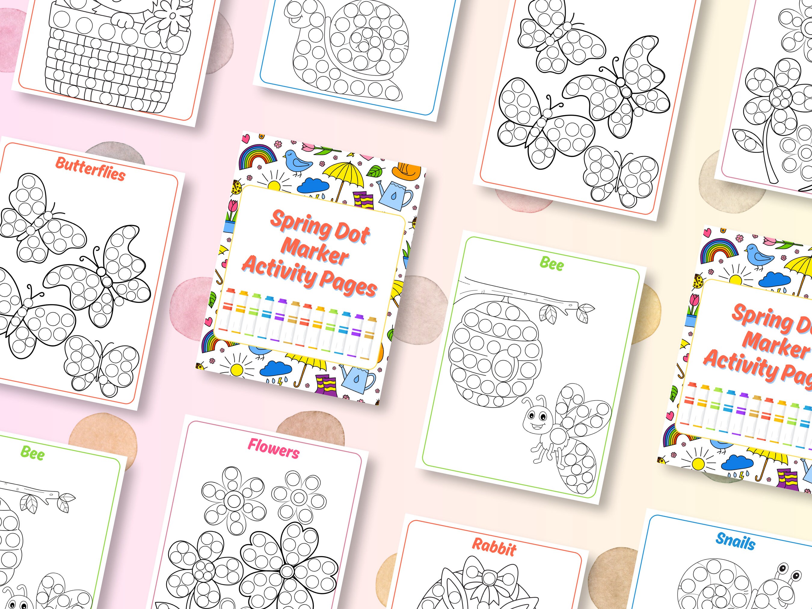 Kids' Spring Dot Marker Printable: Fun PDF Activities With Rabbits ...