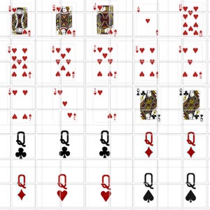 Playing Cards Nail Art Waterslide Decals set of 50 + Bonus, Instructions,