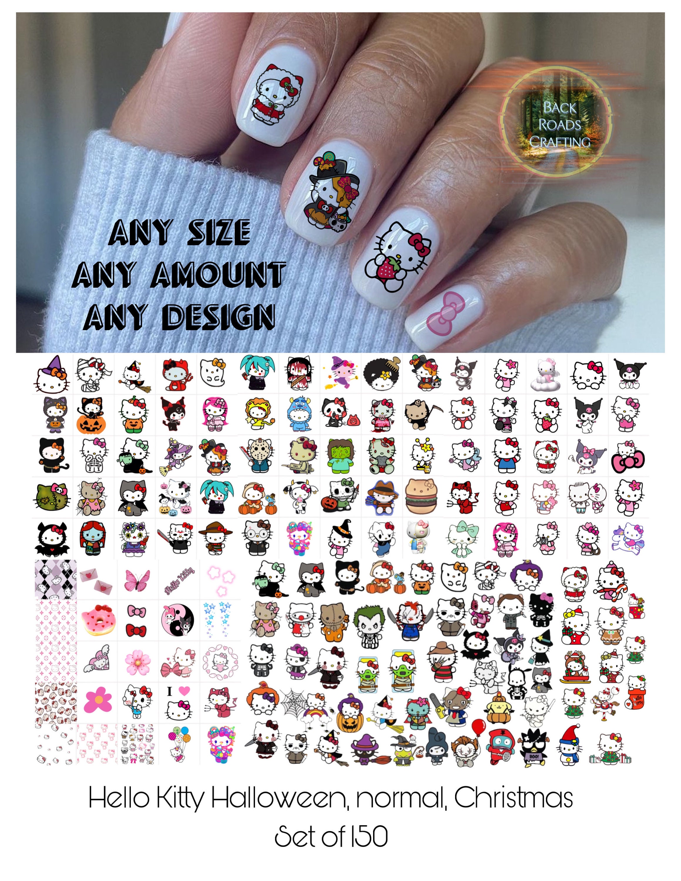 Hello Kitty and Friends Nail Decals Waterslide Nail Decals Nail Stickers  Nail Art Supplies and Accessories -  Hong Kong