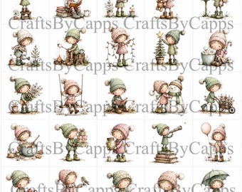 Little elf nail Art Waterslide Decal  set of 50 + Bonus , Instructions KC