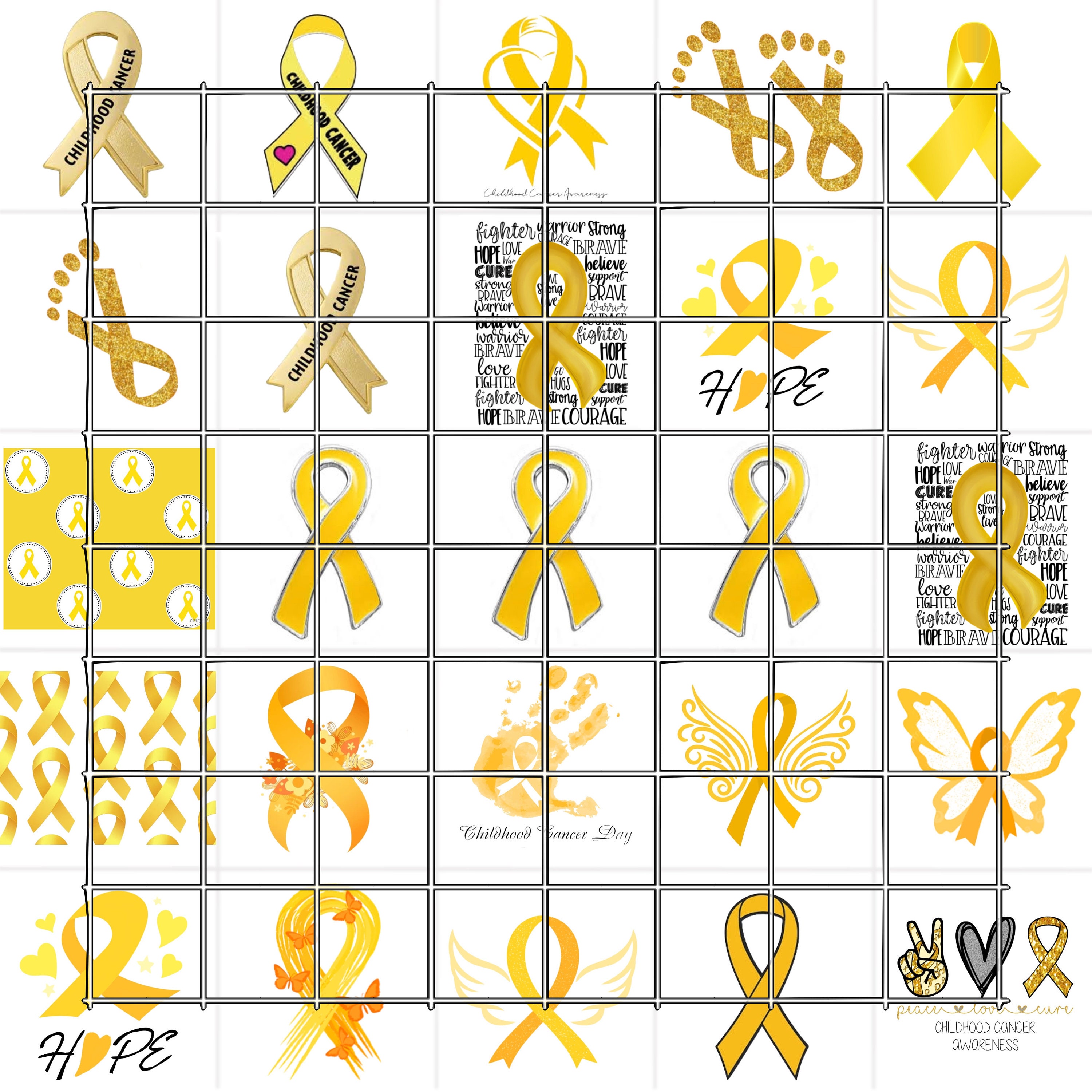 Kanker Sticker Childhood Cancer Awareness Stickers 20 Piece Sticker Set Waterproof ...