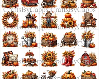Autumn nail Art Waterslide Decal  set of 50 + Bonus , Instructions KC