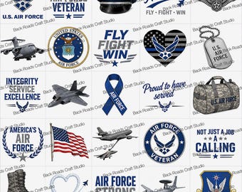 Air Force Nail Art Waterslide Decal  set of 50 + Bonus, , instructions & bonus