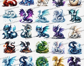 Dragons Nail Art Waterslide Decal  set of 50 + Bonus, instructions, for all crafts fingernails and more … JM